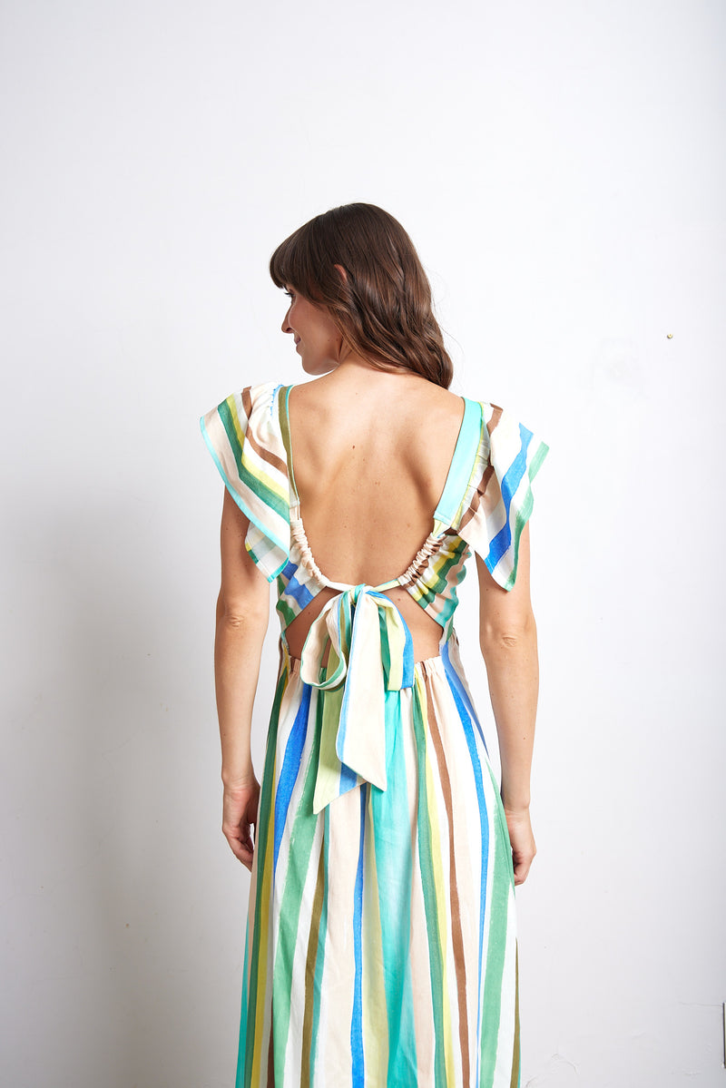 Cleo Dress in Gelato Stripe