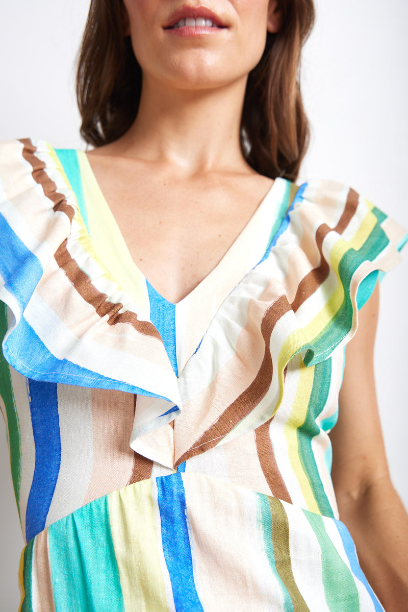 Cleo Dress in Gelato Stripe