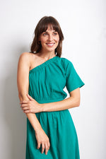 Paloma Dress in Emerald Green