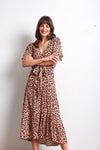 Zoe Maxi Dress Animal Blush