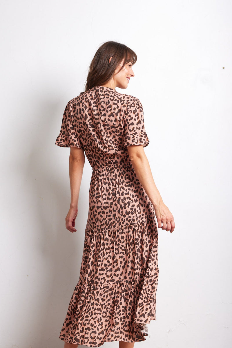 Zoe Maxi Dress Animal Blush