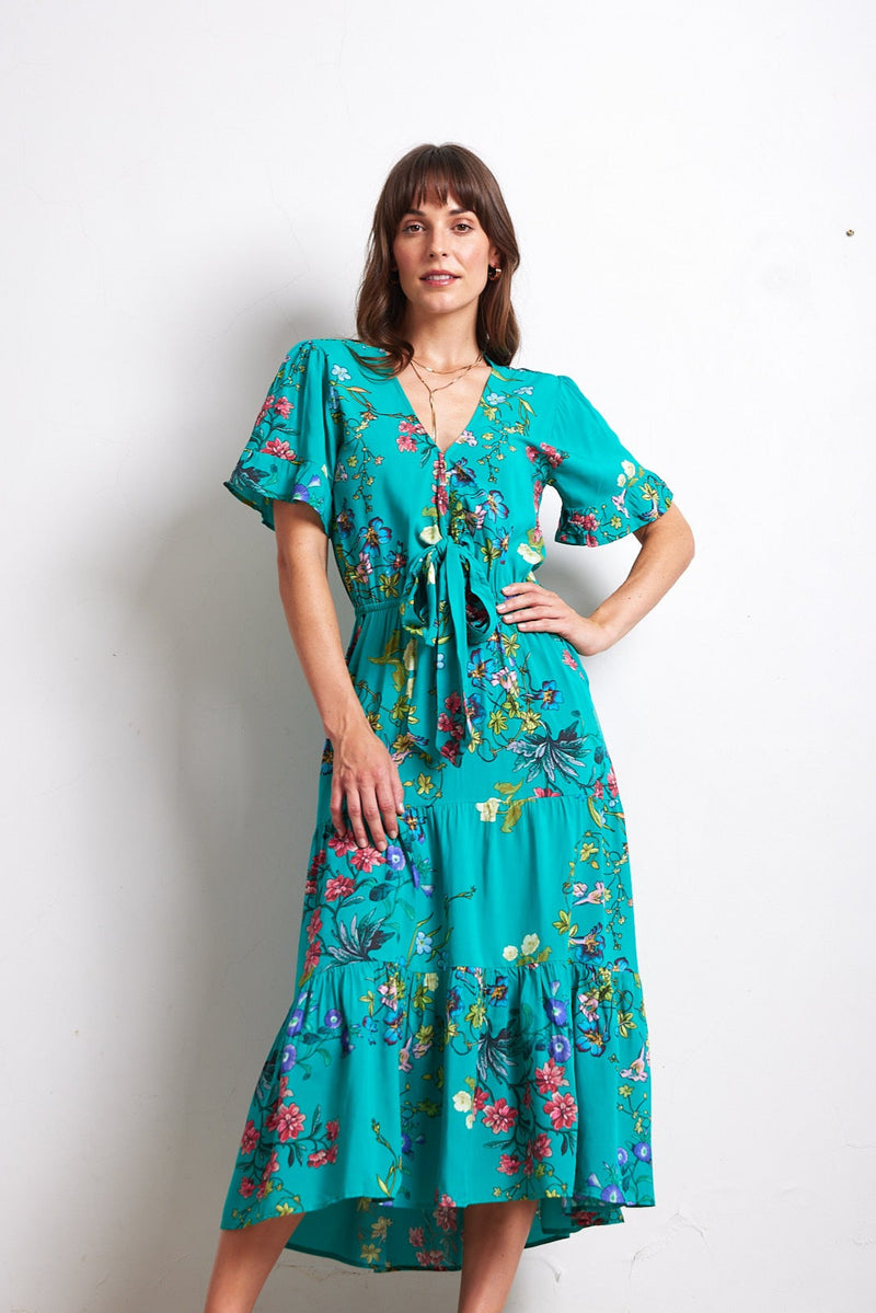 Zoe Maxi Dress Jade Bloom