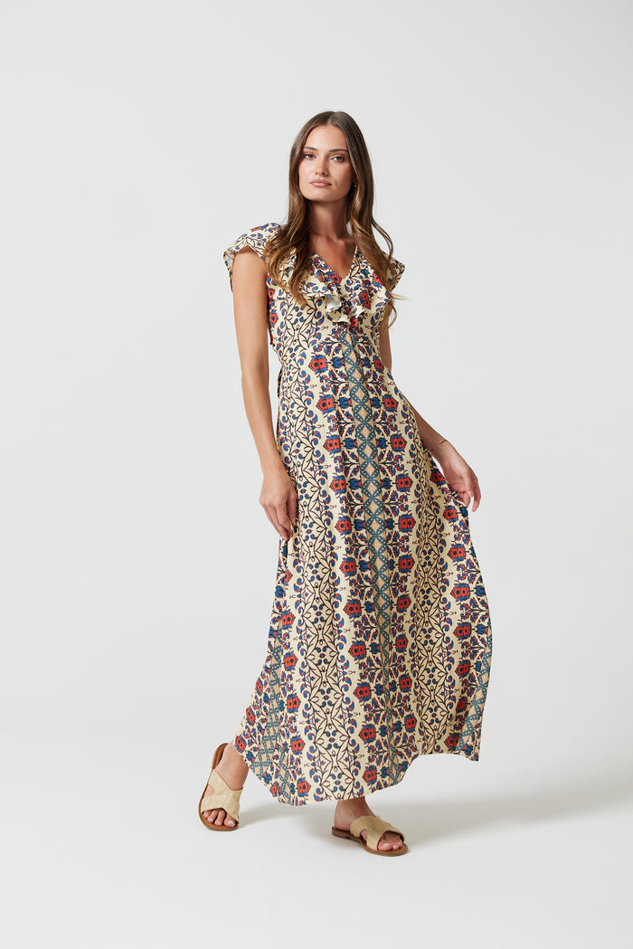 Cleo Dress in Mosaic print