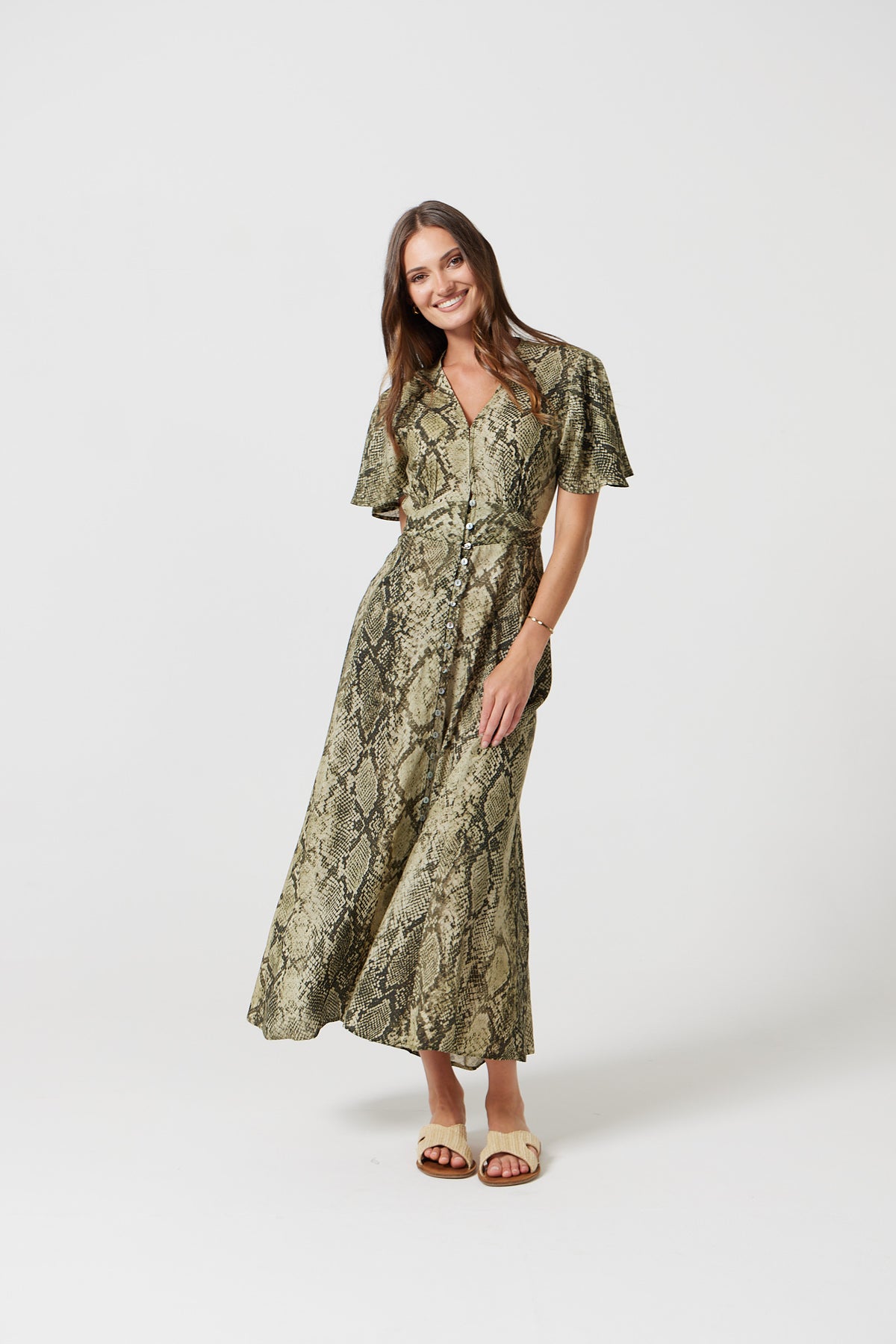 Sadie Maxi Dress in Snakeskin