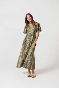Sadie Maxi Dress in Snakeskin