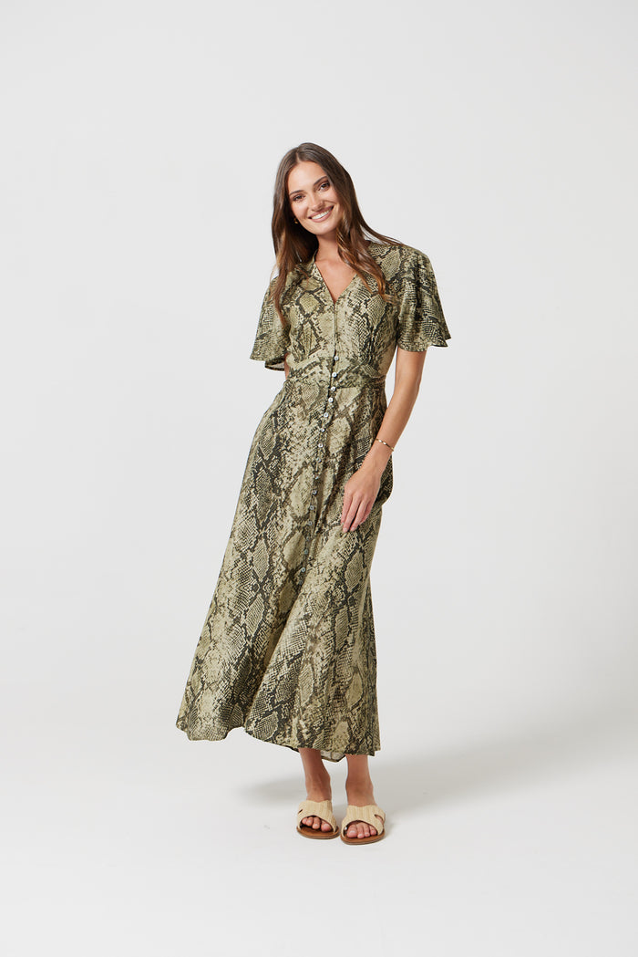 Sadie Maxi Dress in Snakeskin