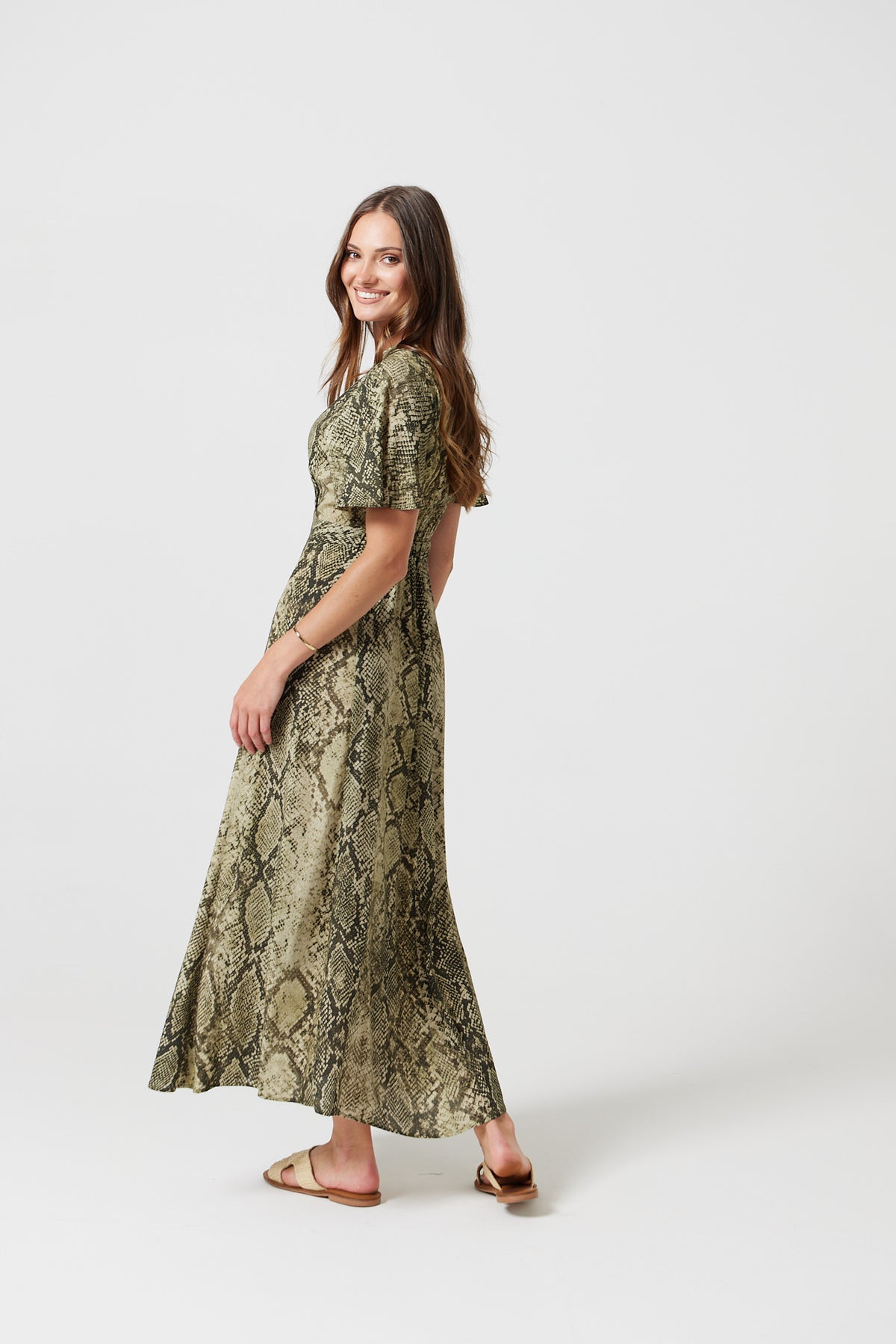 Sadie Maxi Dress in Snakeskin