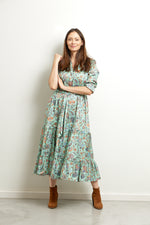 Chloe Belted dress in Papillion print