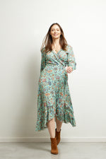 Claudia wrap dress in Papilion Print