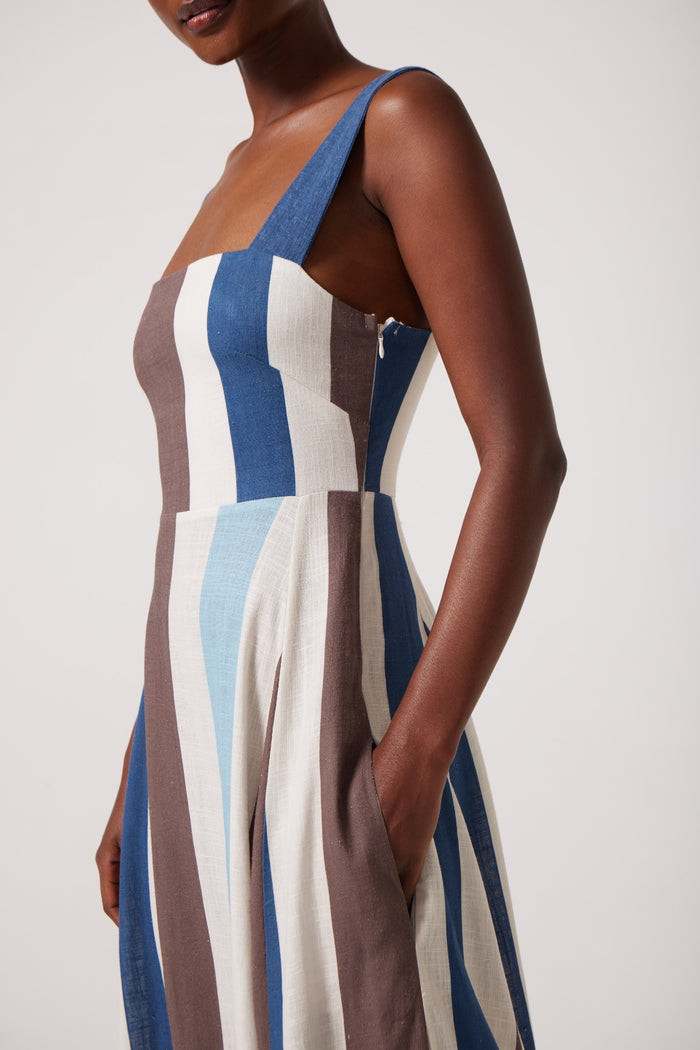 Giselle dress in Isla Stripe