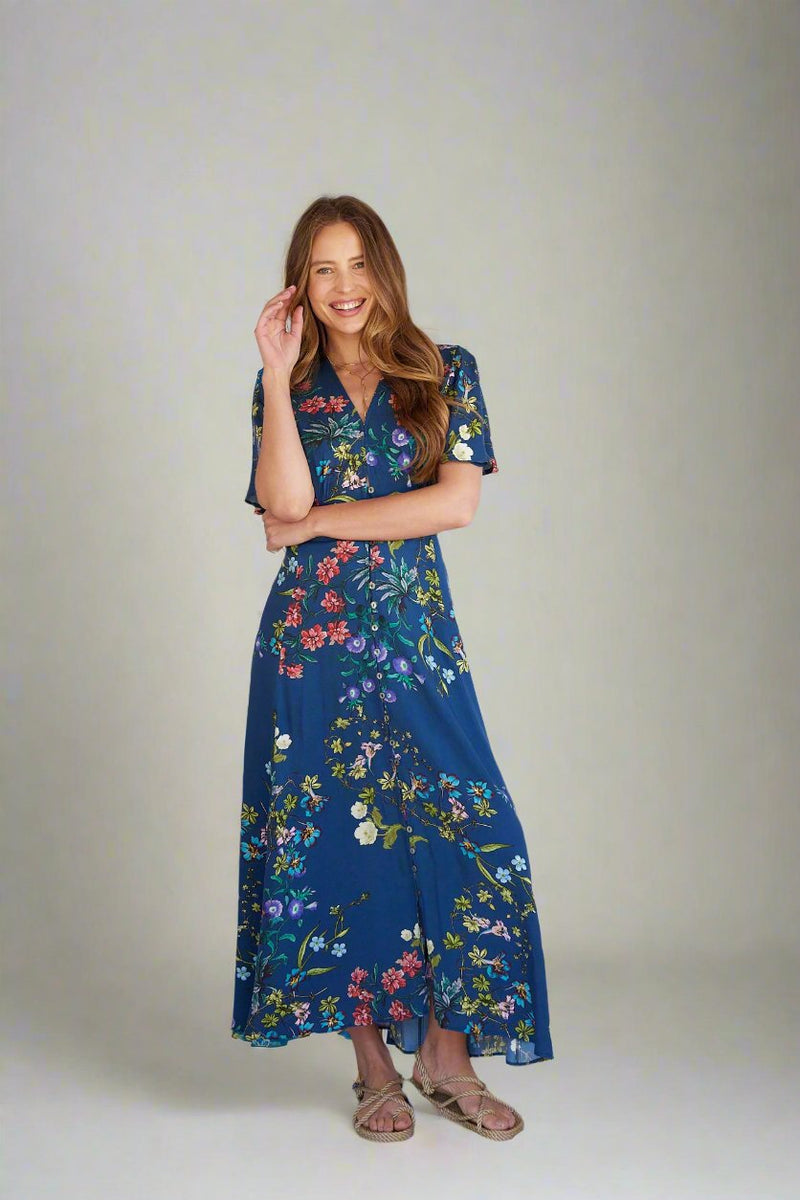 Sadie Maxi Dress in Navy Bloom