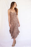 Sienna Midi Dress in Animal blush