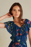 Fiesta Maxi Dress in  Navy Bloom