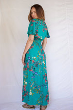 Sadie Maxi Dress in Jade Bloom