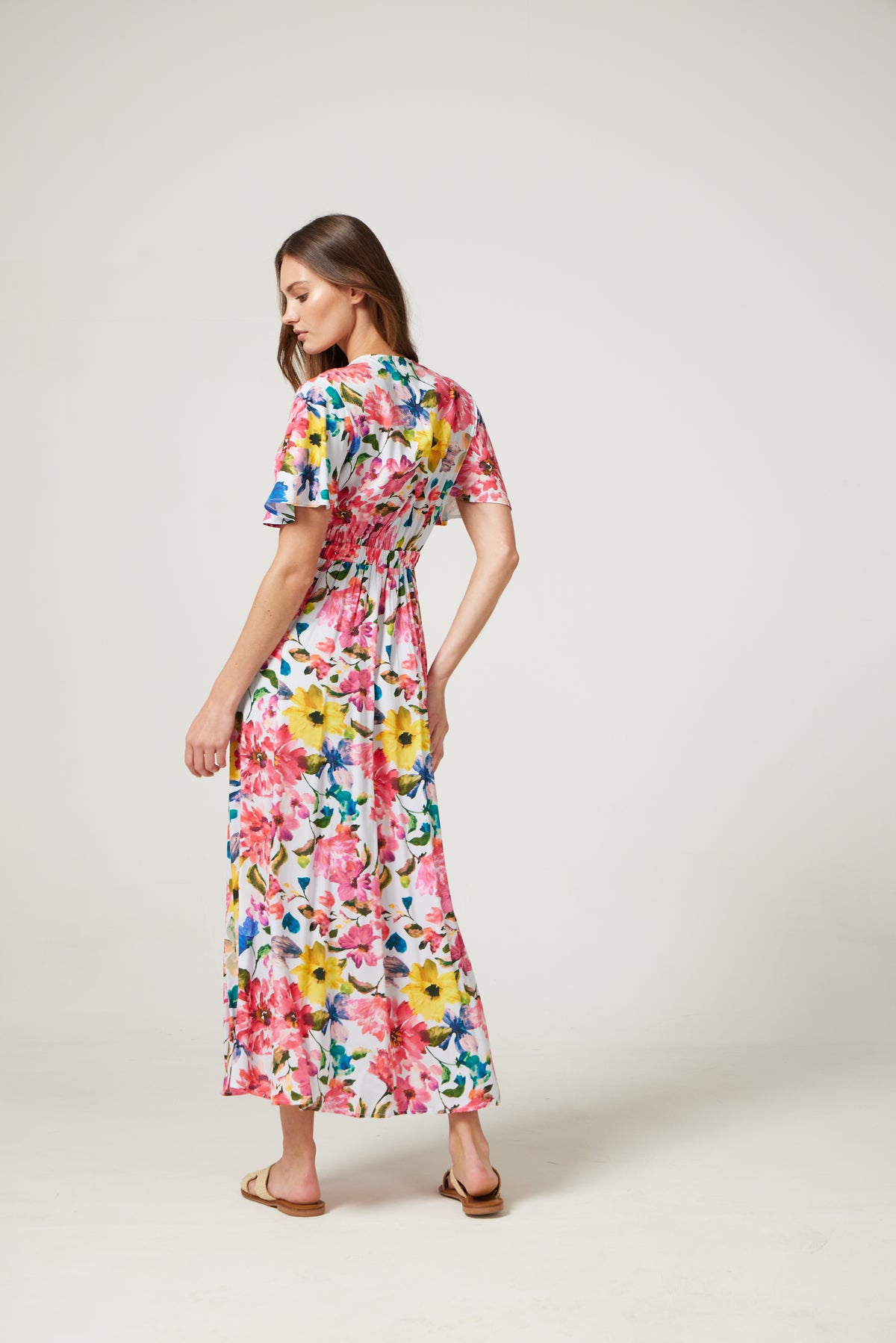 Sadie Maxi Dress in Watercolour Floral