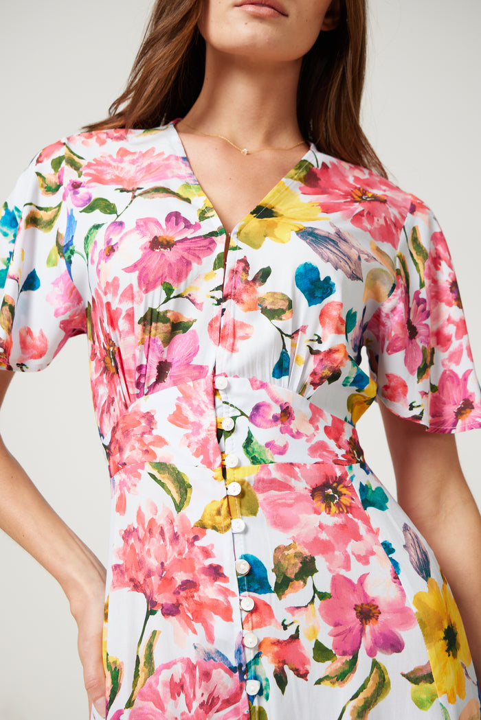 Sadie Maxi Dress in Watercolour Floral