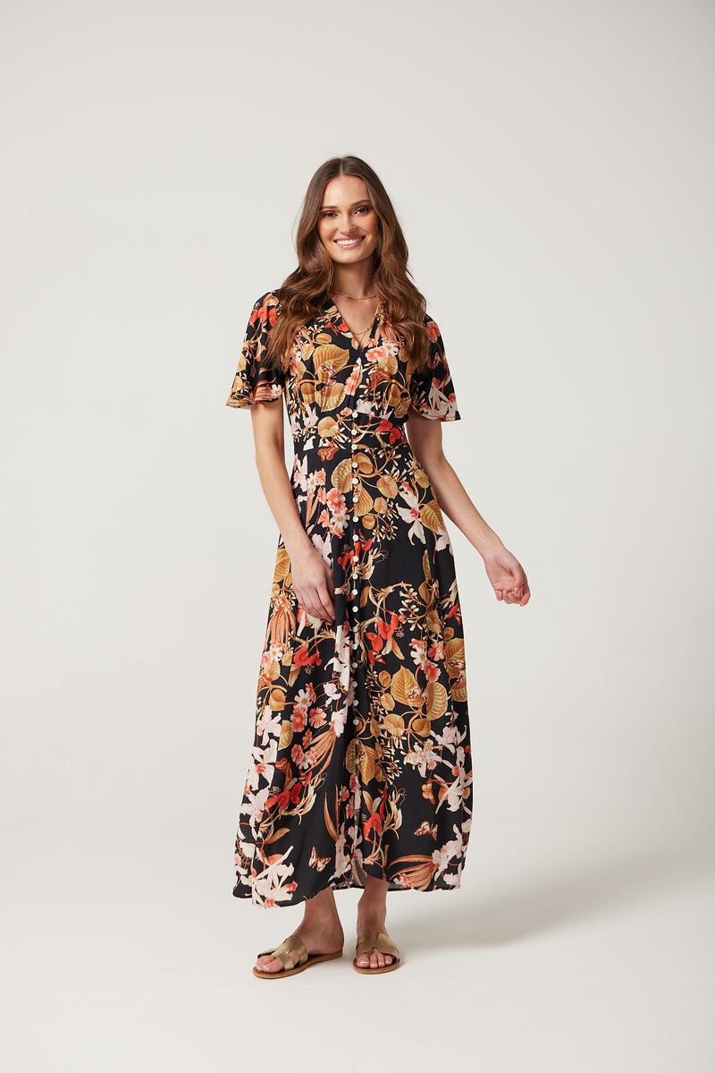 Sadie Maxi Dress in Oriental Floral