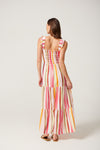 Avery Dress in Warm stripe