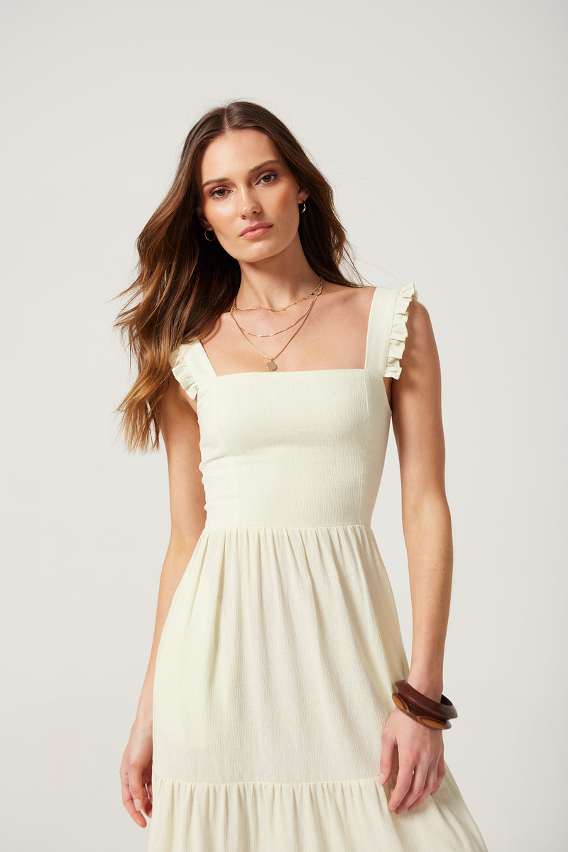 Avery Dress in Vanilla