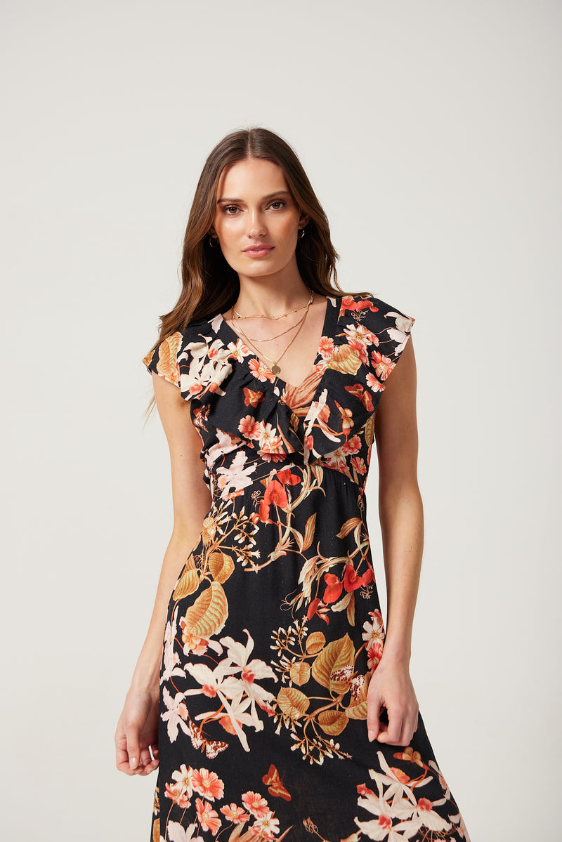 Cleo Dress in Oriental Floral