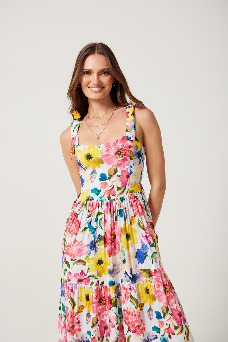 Stella Dress in Watercolour Floral