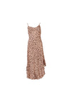 Sienna Midi Dress in Animal blush