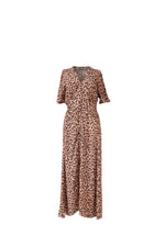 Sadie Maxi Dress in Animal blush