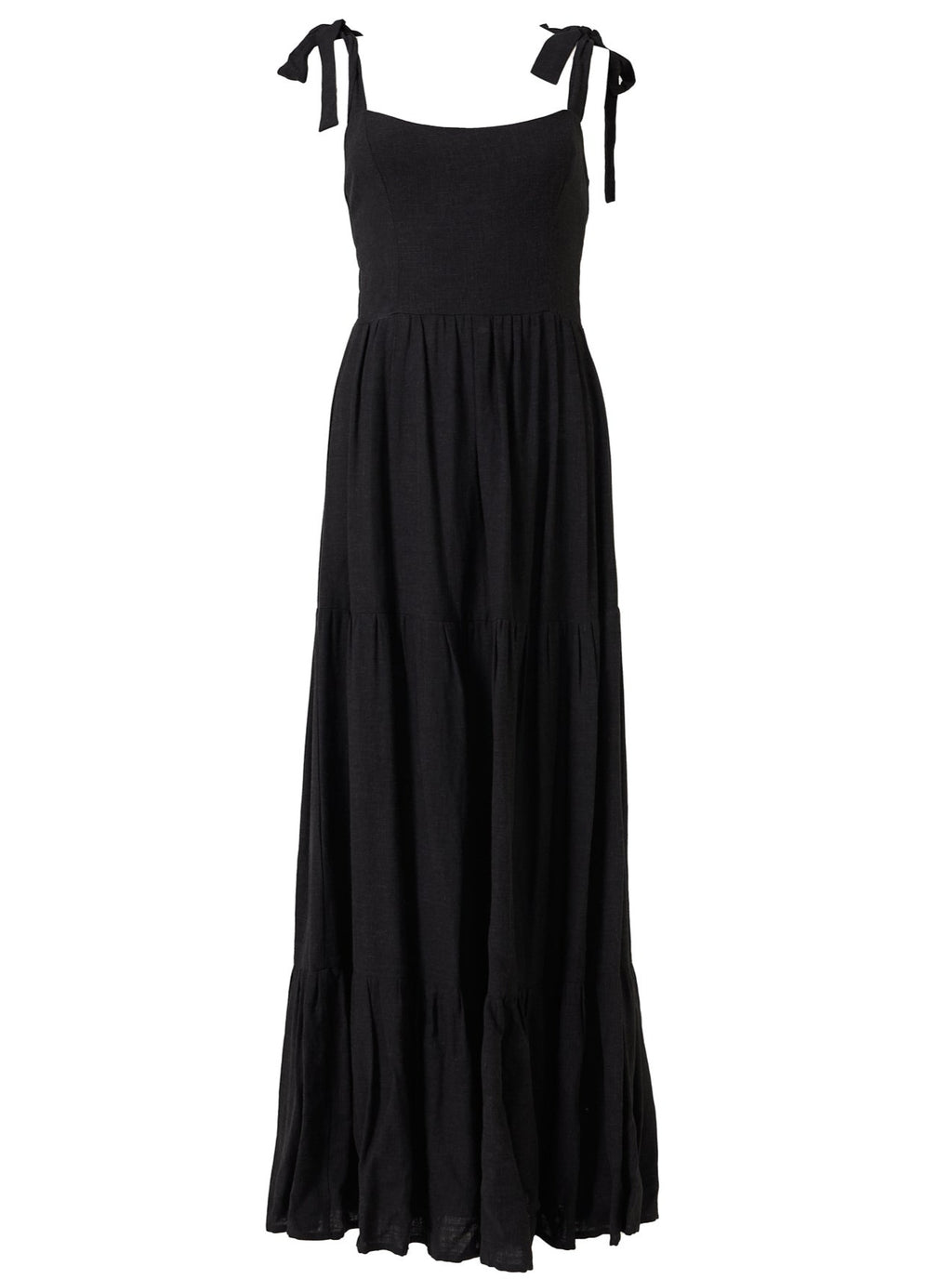 Stella Linen dress in Black